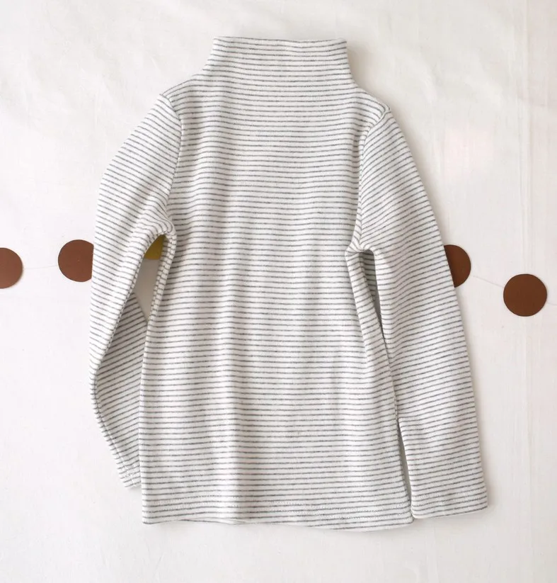 Детские футболки в полоску осенне зимняя хлопковая одежда для мальчиков и