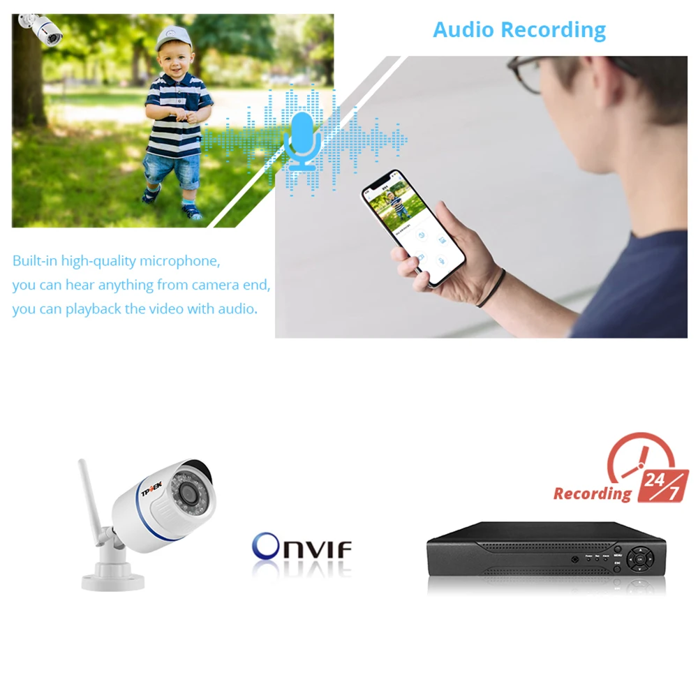 IP камера HD 1080P уличная Водонепроницаемая с поддержкой Wi Fi 3 Мп|Камеры