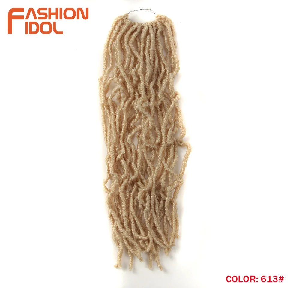 Мода IDOL Nu Locs вязаные волосы 18 дюймов длинные черные мягкие богини искусственные локоны в стиле Crochet волосы натуральные волнистые дреды волосы для наращивания