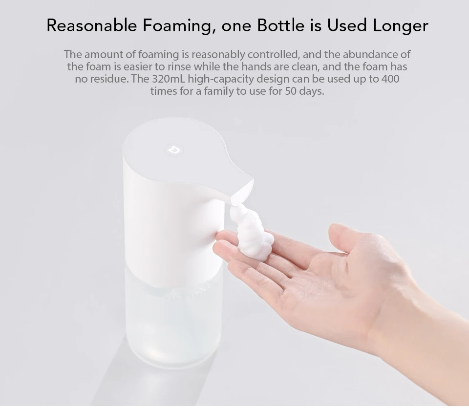 Xiaomi Mijia автоматическая машина для мытья рук с искусственными пузырьками, классический минималистичный дизайн, водонепроницаемая машина для глубокой очистки рук