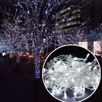 

500 LED Christmas Lights Outdoor 100M Clear String Fairy Light Outdoor 8 Function Lighting Strings Outdoor Wedding Garden Decor