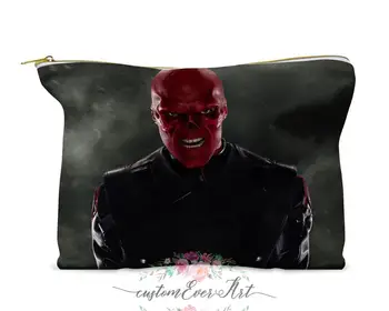 

Captain America Red Skull cosmetic bag Cosmetic Case Cosmetic pouch makeup bag cute travel bag for women gift