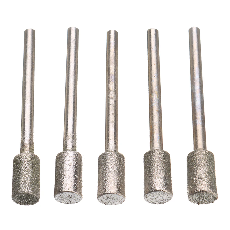 10 mm Drill Bits for Burrs Carving Cylindrical Diamond Grinding Head Ø 1 mm 