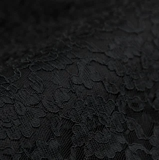 145 см широкая одежда для платья кружевная ткань 5 цветов - Цвет: Black