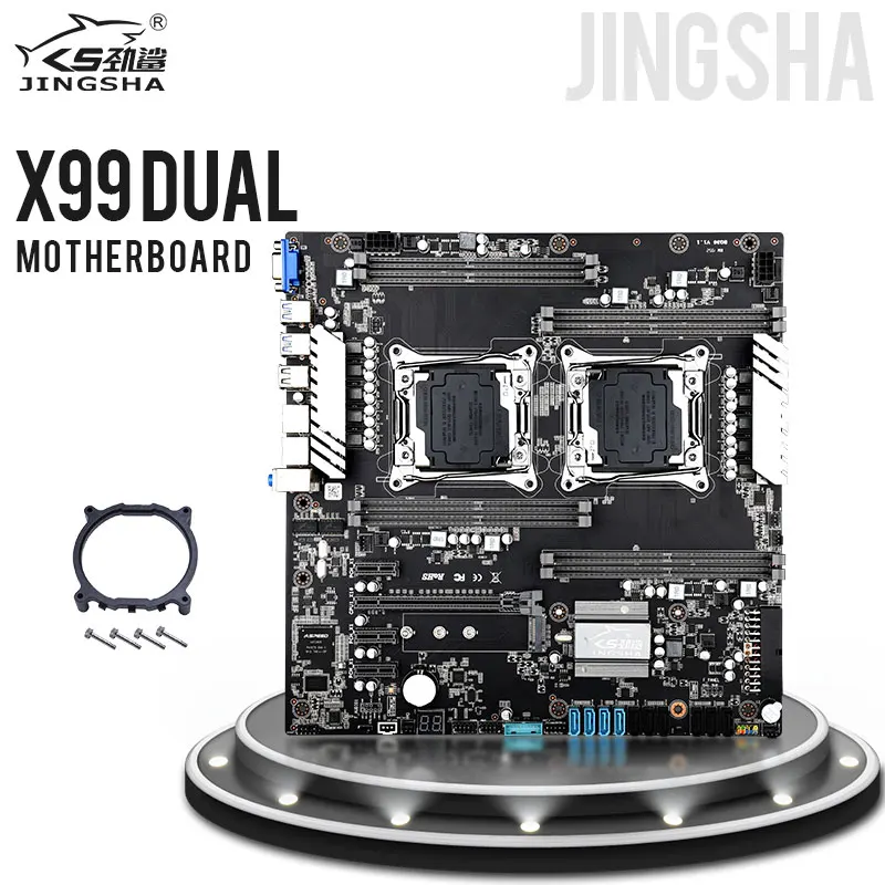 JINGSHA Dual Socket x99 Материнские платы LGA 2011 V3/V4 Gigabit Ethernet VGA USB3.0 10 * SATA3.0 NVMe M.2 8 DDR4 до 256