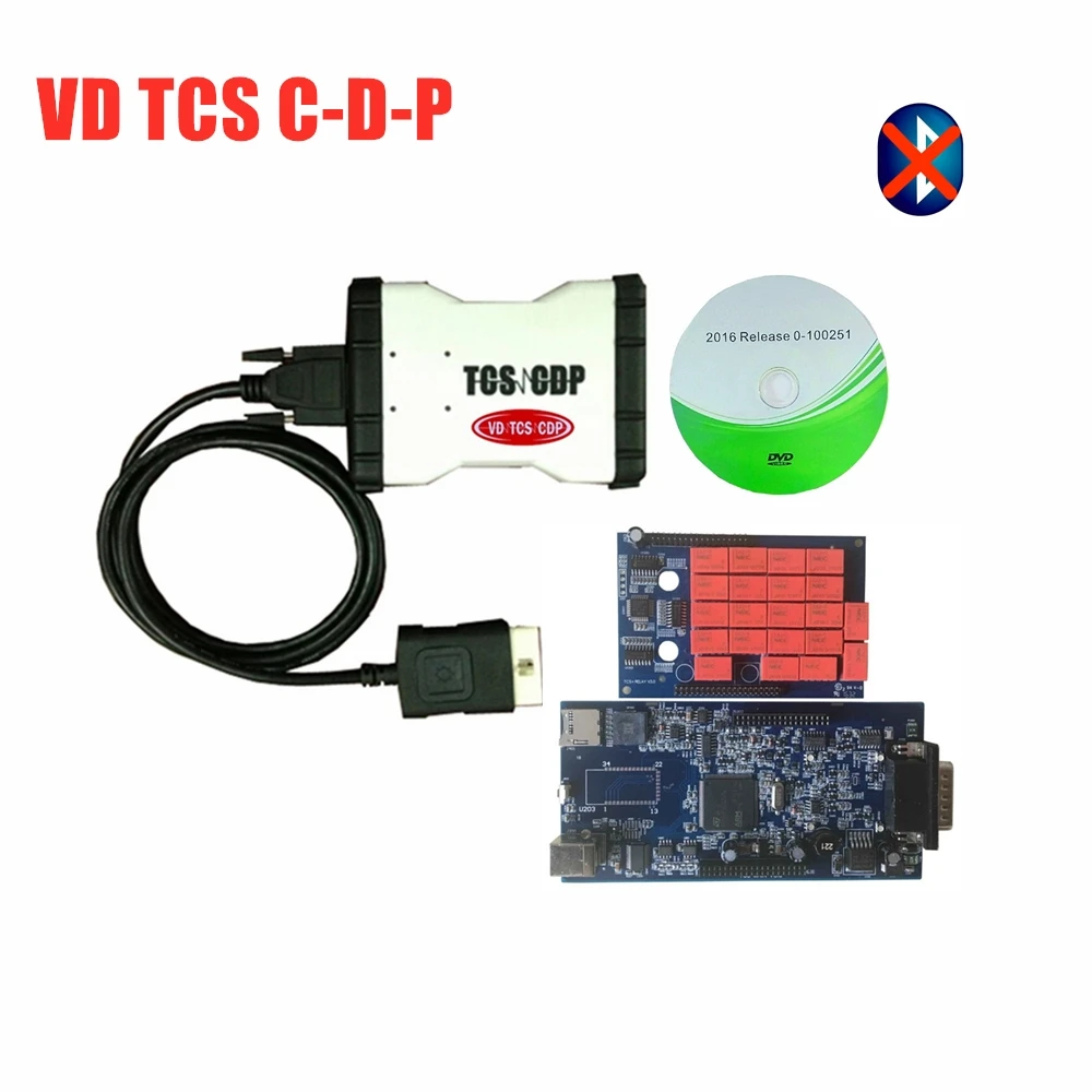 Новейшее 2016R0 программное обеспечение VD TCS C-D-P для автомобилей с bluetooth сканером vd ds150e c-d-p obd автомобили Грузовики диагностические инструменты - Цвет: without bluetooth