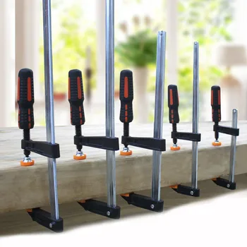 

Woodworking Fixture Tools Clamp Adjustable Head F Shape Quick Speed Squeeze Wood Working Clamp Clip fixed Tool
