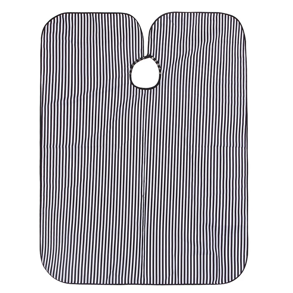 Регулируемый шейный ремень для укладки волос, платье, водонепроницаемый, практичная Стрижка волос, полосатый узор, нейлон, прочный, черный, белый