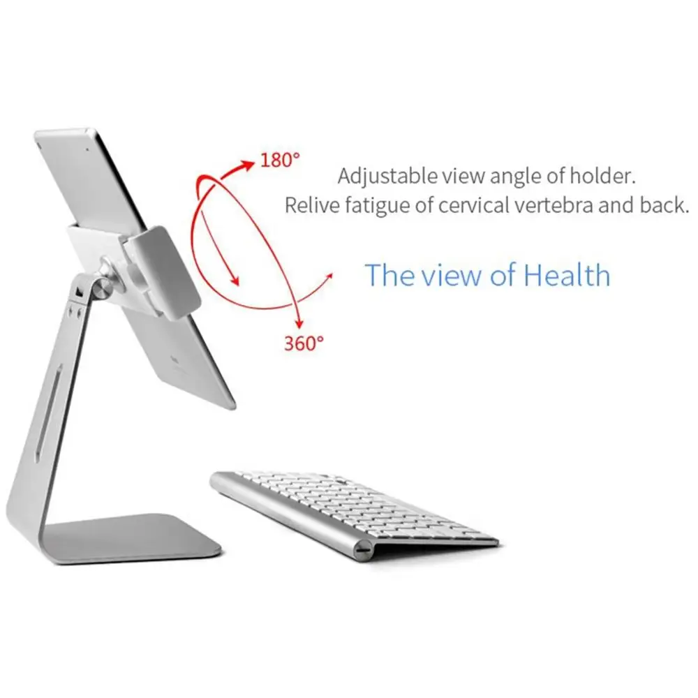 Алюминиевый сплав 7-13 дюймов AP-7S планшетный ПК стенд 360 Угол поворота 180 градусов Регулируемый Настольный для iPad Mini Pro поверхности