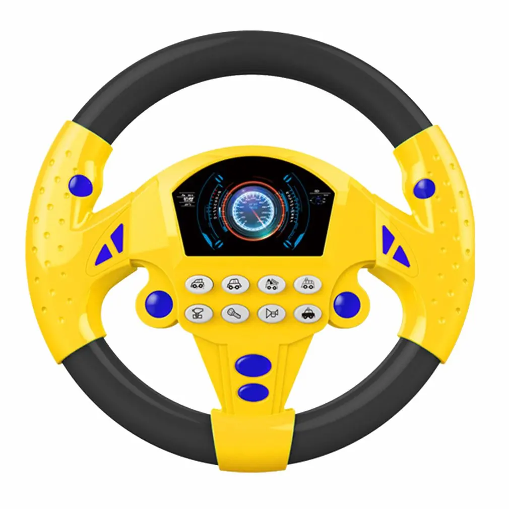 yellow black Электрическая игрушка Музыкальные инструменты для детей Детский руль Музыкальные Развивающие игрушки игра скалолазание рама - Цвет: yellow black