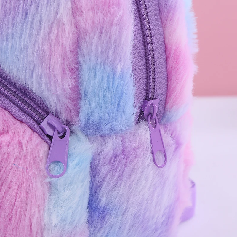 Colorful Unicorn Plush Backpack