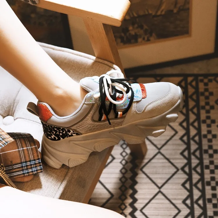 

Large Size WOMEN'S Shoes 2020 Spring New Style Four Seasons Shoes Women's Korean-style Genuine Leather Casual Lace-up Athletic S