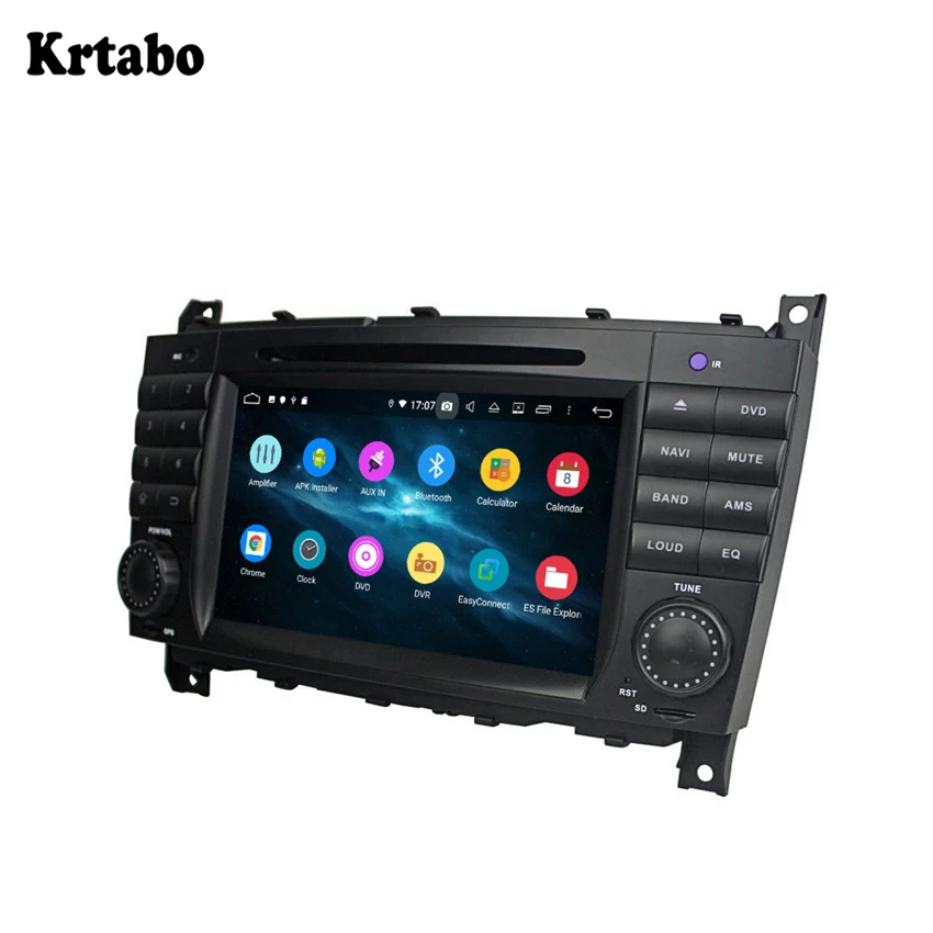 For Benz C-Class W203 2004-2007 Android smart car navigation reversing image control screen one machine recorder support DVD