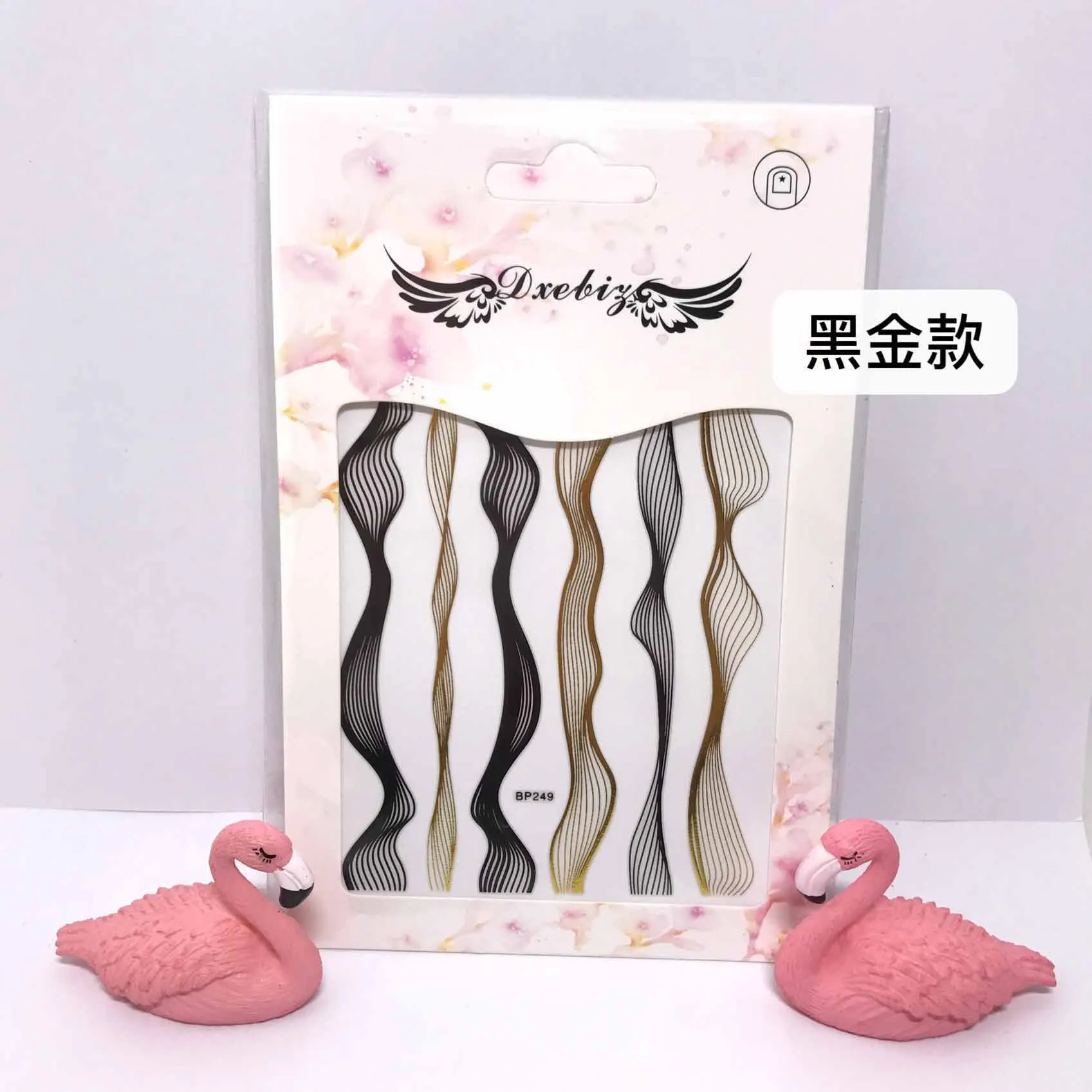 black gold DIY Line-1 3D наклейки для ногтей самоклеющиеся наклейки для творчества наклейки для маникюра наклейки для ногтей маникюр-наклейки для ногтей DIY художественная наклейка - Цвет: black gold