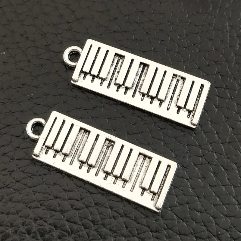 5pcs Piano Charm 30*10mm Tibetan Silver Plated Pendants Antique Jewelry Making DIY Handmade Craft | Украшения и аксессуары