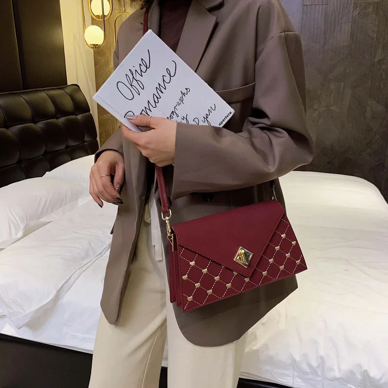 

Autumn And Winter Elegant Western Style Bag Women's 2019 New Style Trapezoid Fashion Casual Rhombus Versatile Shoulder Square Sl