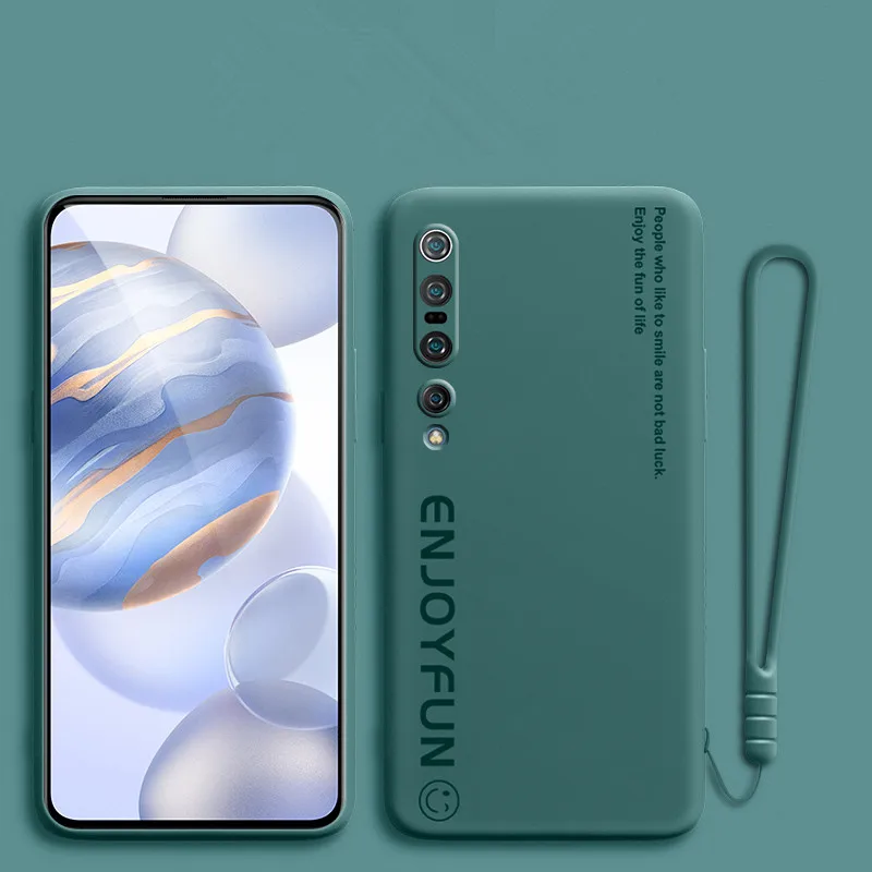Чехол из жидкого силикона для Xiaomi Mi 10 Ультра Матовый чехол с изображением слов Pro