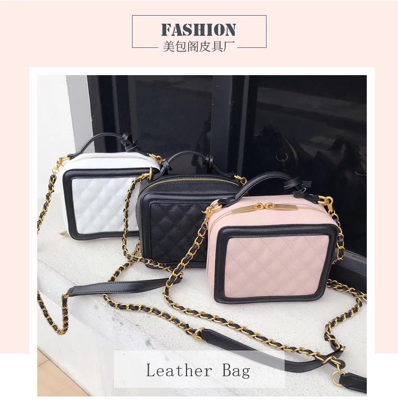 Женская сумка из коровьей кожи с цепочкой, модная Корейская сумка через плечо, брендовая Роскошная сумочка с буквами, женская дизайнерская сумочка клатч CH