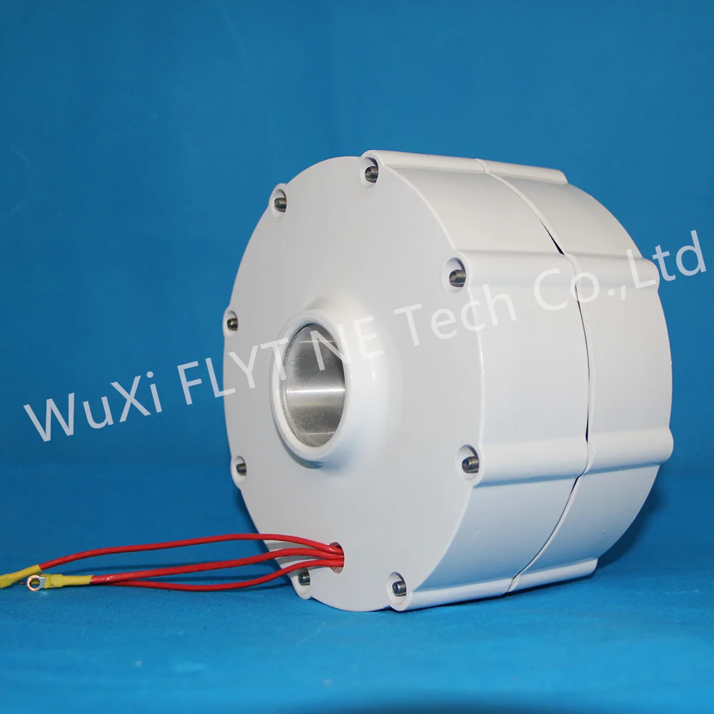 Electric Generator 3KW 4KW 2KW 1KW Low Speed 24V 12V 48V 3 Phase Gearless Permanent Magnet AC Alternators For Wind Water Turbine