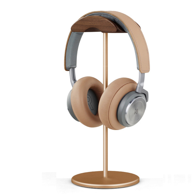 Lightweight Acrylic Gaming Headphone Holder earphone Headset Stand Walnut Wood earphone holder Headphones Accessories