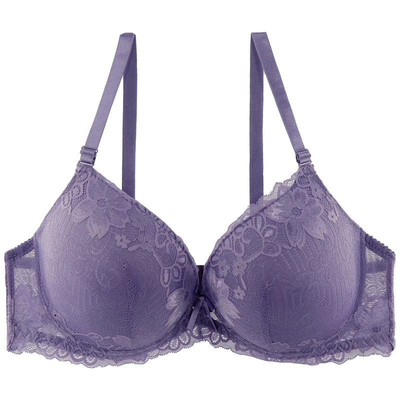 Softrhyme Lace Bras Full Cup Plus Size Femme Brassiere DD E 42-52