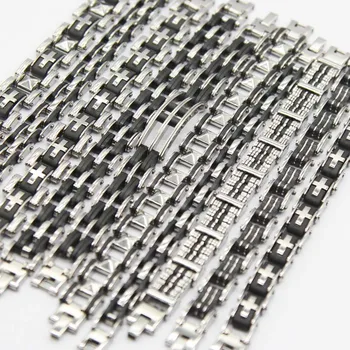 

20 stainless steel chain bracelet men's mixed style fashion silver fine classic wholesale lot bulk jewelry