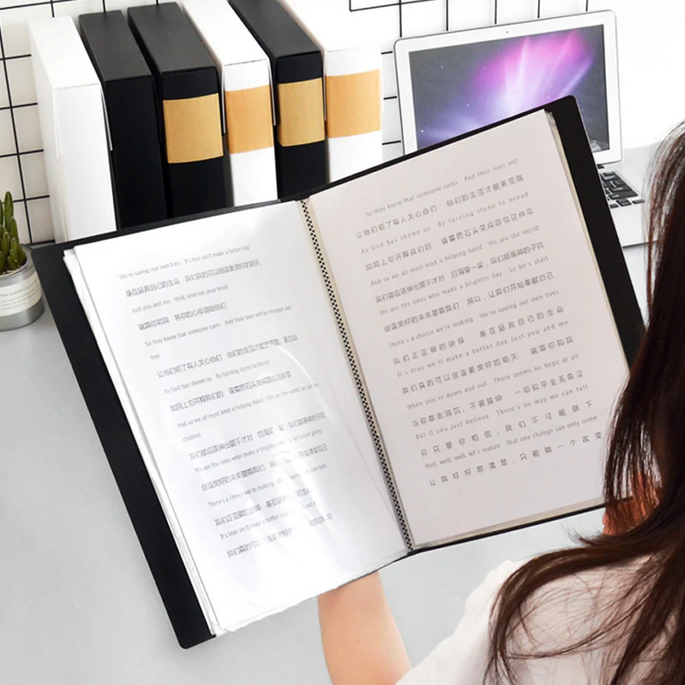 A4 Clear 100 карманы дисплей книга журнал для презентаций с прозрачной страницы лист протектор файл Документ Папка Органайзер