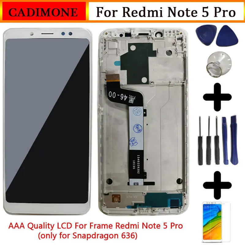 Для Xiaomi Redmi Note 5 Pro ЖК экран с рамкой 99 &quot10 сенсорный Замена LCD Snapdragon 636|Экраны для