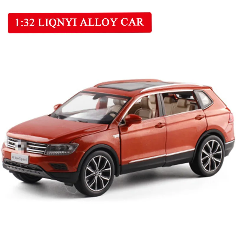 Модель автомобиля Volkswagen Tiguan L SUV модель из сплава со звуком светильник 6 дверей