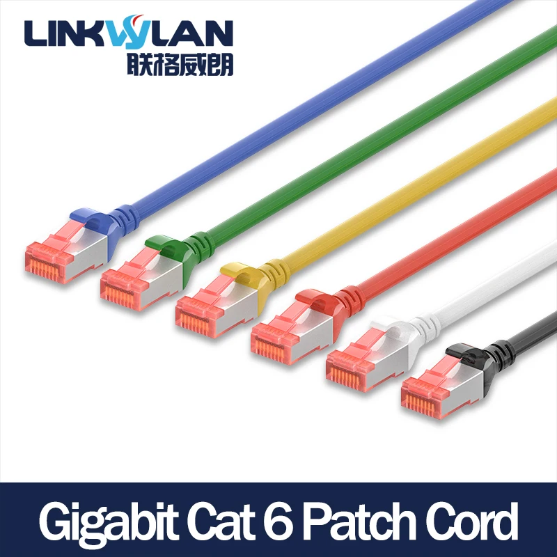 Cat Patchcord-Cable Available RJ45 6-Sftp Optional-7-Colors for Shielded LSZH 5pcs/Pack