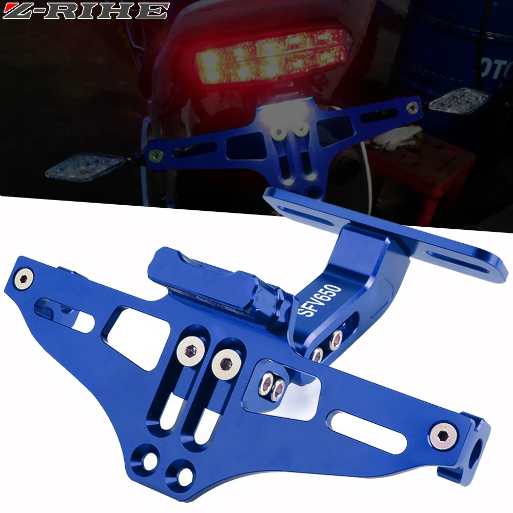 

CNC Motorcycle License Number Plate Frame Holder Bracket With LED For SUZUKI sv650 / s sv 650 / sv650 sv650s SFV650 1999-2016