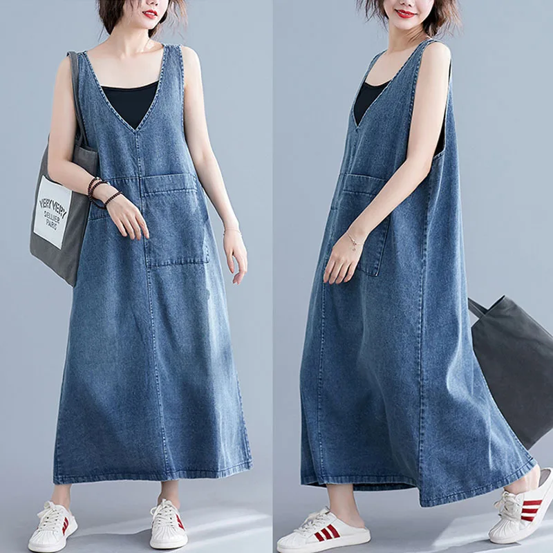 womens denim sundress