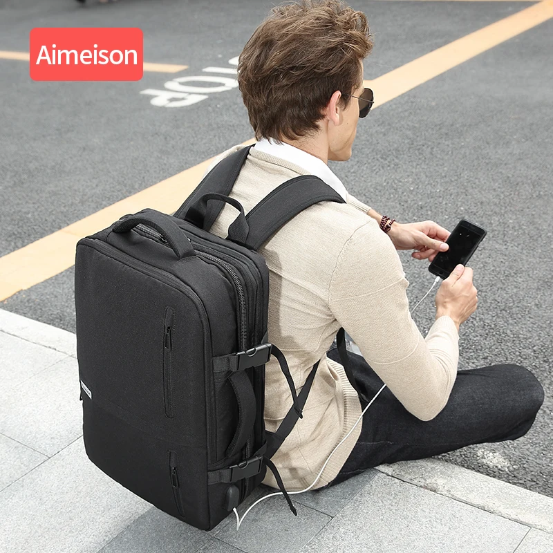 Дорожный рюкзак Aimeison для мужчин вместительная мужская сумка Антивор с USB портом