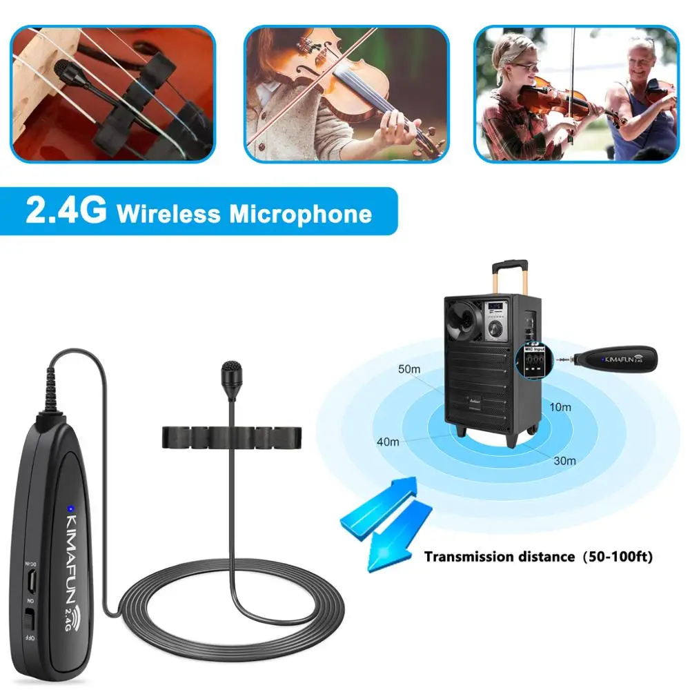 KIMAFUN KM G150 6 2 4G мини беспроводной Профессиональный музыкальный инструмент