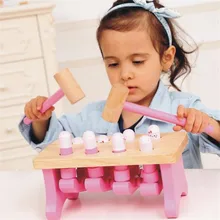 Детская деревянная игрушка "Молоток" для раннего развития игрушка для маленьких детей игрушечный молоток деревянные игрушки, музыкальные инструменты подарок хлопушка