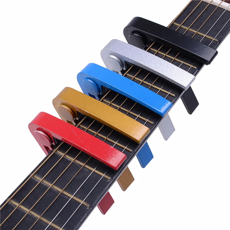 200pcs High quality Single-handed Acoustic Electric Guitar Capo Tune Clamp Trigger- Material Metal