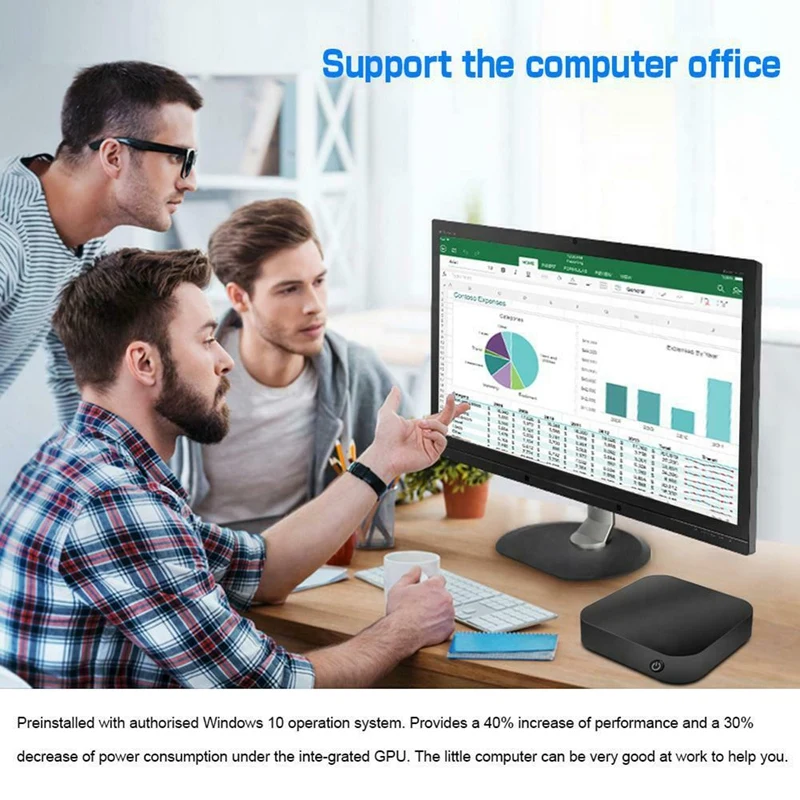 Мини-ПК Windows 10 Wintel Pro Atom Intel четырехъядерный Z8350 1,84 ГГц 4 Гб/64 Гб Dual 2,4G/5G wifi 100M LAN настольные компьютеры мини ПК