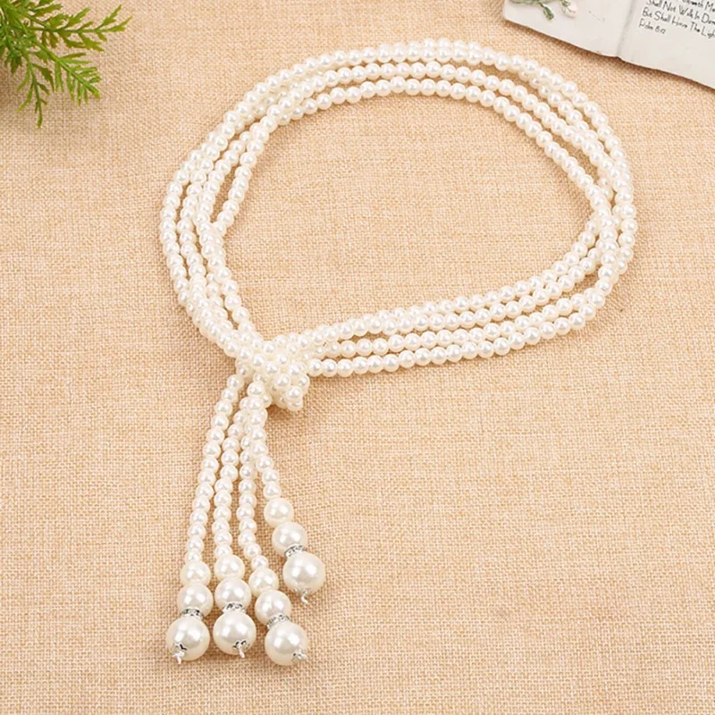 Модное жемчужное украшение длинное многослойное ожерелье простое женское элегантное корейское Стильное ожерелье с кулоном - Окраска металла: B