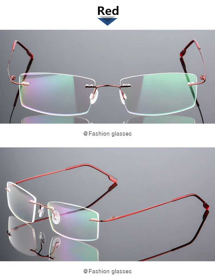 Титановый сплав оправа для очков мужские ультралегкие квадратные с диоптрией Близорукость Оптические ультралегкие очки без оправы унисекс очки Rx Able