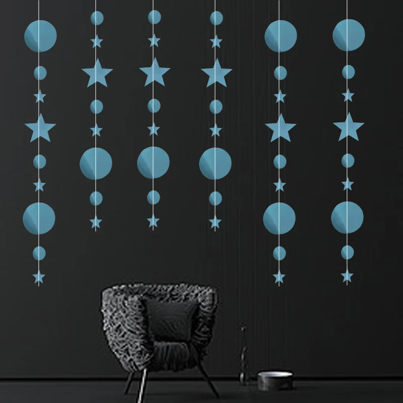 light blue Домашний 4M, Мерцающая звезда, снежинка из бумаги, гирлянды, кулон, год, Декор, Noel Navidad, украшения, Kerst, рождественские украшения - Цвет: light blue