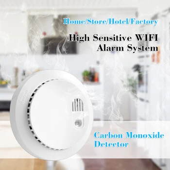 

Smart Home Wifi Carbon Monoxide Detector Wifi Smoke Sensor Security Alarm System Sound Warning SmartLife Tuya APP Remote Control