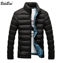 BOLUBAO зимняя куртка мужская парка ветрозащитное пальто Мужская на подкладке с буквенным принтом Сплошной цвет стоячий воротник Повседневная Мужская парка одежда
