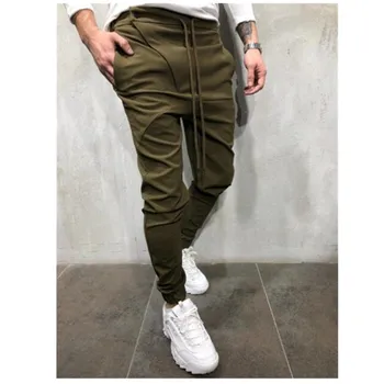 

2020 New Casual Plaid Pants Men Bottom Streewear Chino Slim Fit Jogger Pants Male Skinny Sweatpants Men Trousers Track Pants