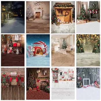 

Mehofond Photography Background Winter Snow Christmas Fireplace Gift New Year Baby Shower Portrait Backdrop Photo Studio Props
