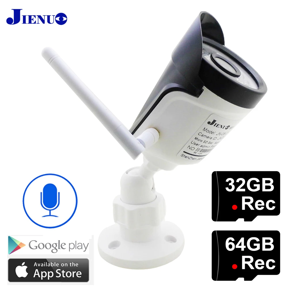 JIenuo IP камера Wi Fi 1080P 960P 32G 64G Видео Аудио хранения CCTV безопасности видеонаблюдения