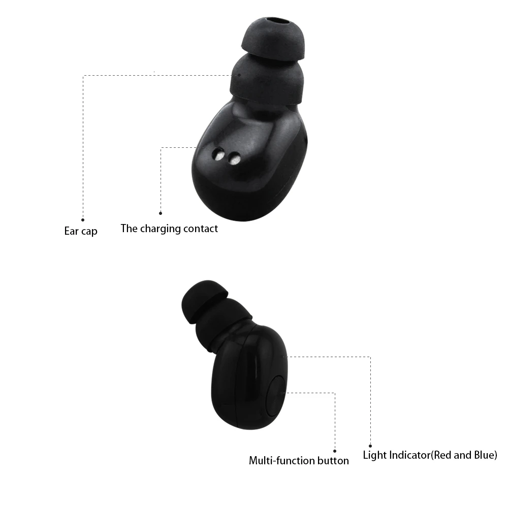 CHYI Super Mini Bluetooth Wireless In Ear Sport Headphones Invisible Monitor Stereo Earphones Headset Earbuds For Xiaomi Iphone