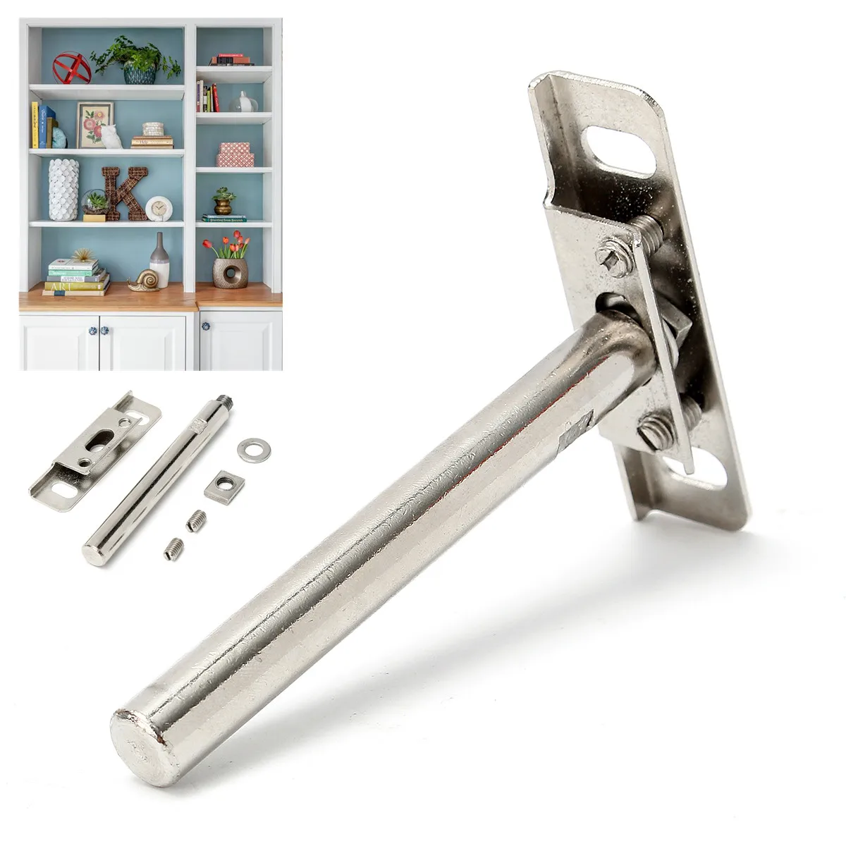 

10Pcs 5/4/3 inch Concealed Floating Shelf Support Brackets Heavy Duty Wall Shelf Support Metal Bracket Tool