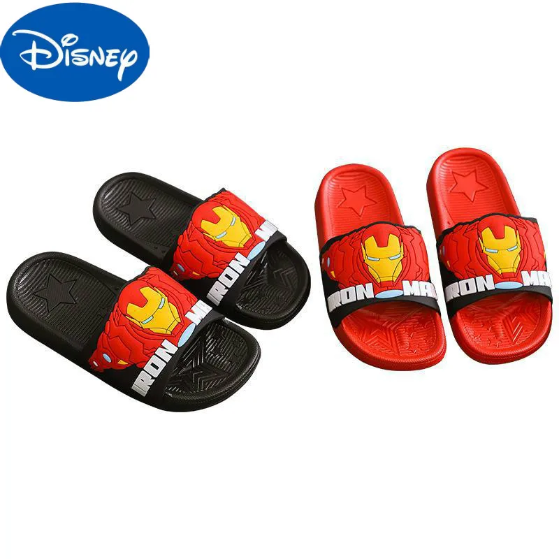 

Disney New Spider-man Children's Shoes In Summer Marvel Iron Man Indoor Anti-skid Sandals Wear-resistant Slippers For Children