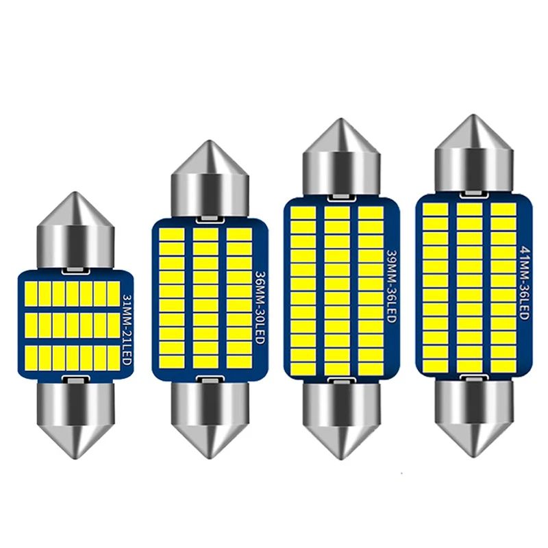 1PC Canbus Interior Reading Light License Plate Lamp C5W LED Festoon 31mm 36mm 39mm 41mm White Dodge 12V 5W | Автомобили и