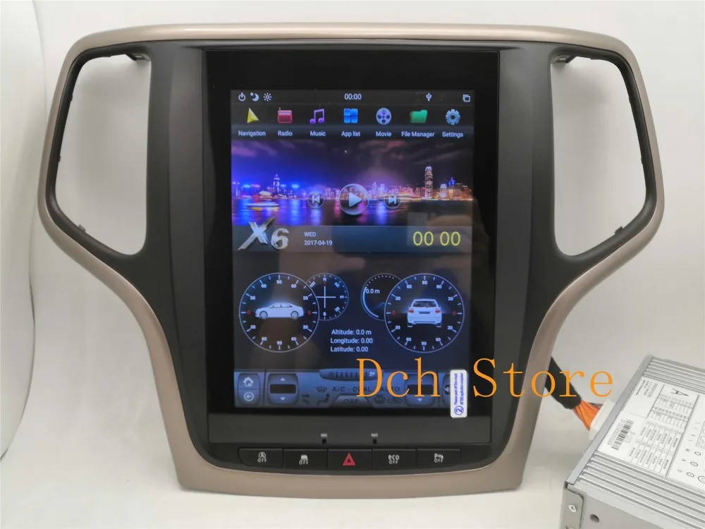 10,4 дюймов вертикальный экран Tesla стиль Android 8,1 автомобильный DVD gps плеер для Jeep Grand Cherokee 2012- px6 carplay радио navi